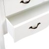 Sideboard White and Brown 110x30x85 cm Solid Wood