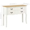 Sideboard White and Brown 110x30x85 cm Solid Wood