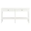 Sideboard White 150x35x77 cm Solid Wood