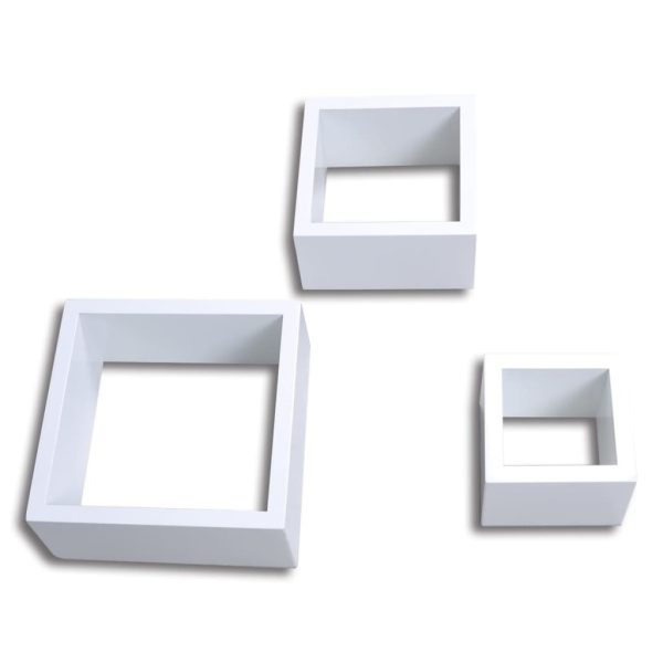 Wall Cube Shelves 6 pcs White