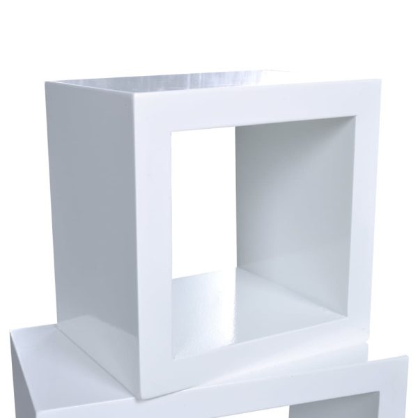 Wall Cube Shelves 6 pcs White