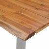 3 Piece Dining Set Solid Acacia Wood Brown