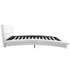 Ansonia Bed Frame White Faux Leather 106×203 cm King Single Size