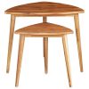 Nesting Tables 2 pcs Solid Acacia Wood