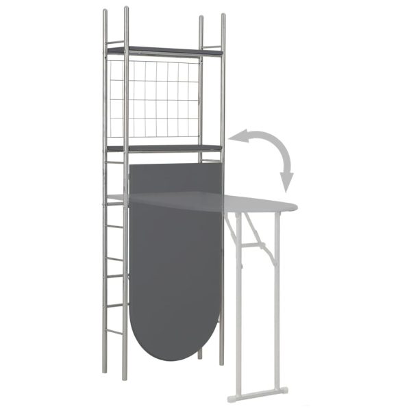 Foldable Breakfast Bar Set with 2 Chairs – Black and Silver