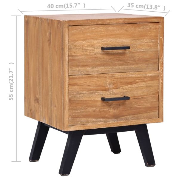 Allestree Bedside Cabinet 40x35x55 cm Solid Teak
