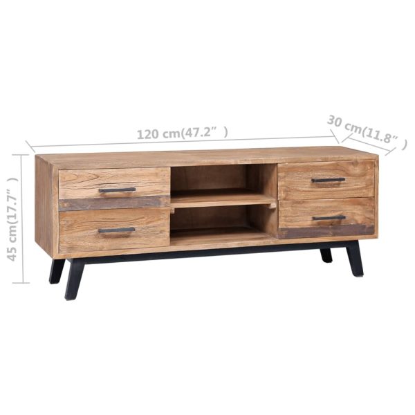 Halewood TV Cabinet 120x30x45 cm Solid Teak