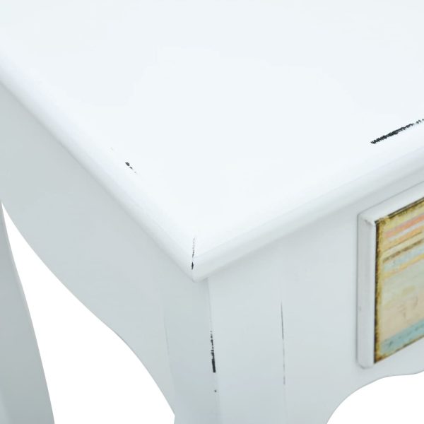 Console Table White 80x40x74 cm Wood