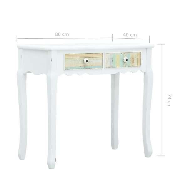 Console Table White 80x40x74 cm Wood
