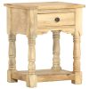 Clemmons Bedside Cabinet 40x35x50 cm Solid Mango Wood
