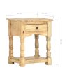 Clemmons Bedside Cabinet 40x35x50 cm Solid Mango Wood