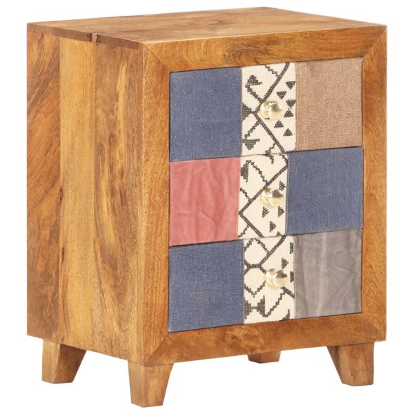 Quincy Bedside Cabinet 40x30x50 cm Solid Mango Wood
