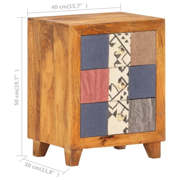 Quincy Bedside Cabinet 40x30x50 cm Solid Mango Wood