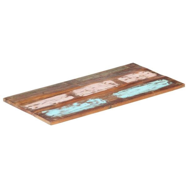 Rectangular Table Top 60×120 cm 25-27 mm Solid Reclaimed Wood