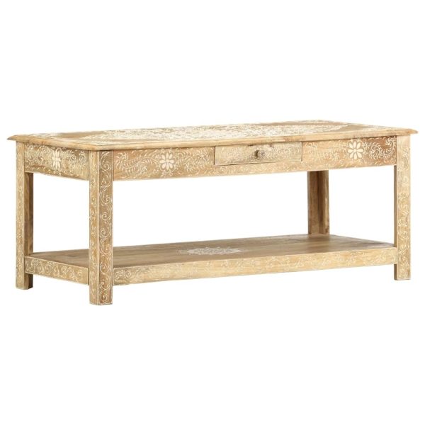 Coffee Table 110x50x45 cm Hand Painted Solid Mango Wood
