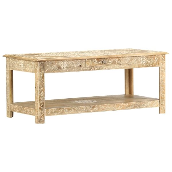 Coffee Table 110x50x45 cm Hand Painted Solid Mango Wood