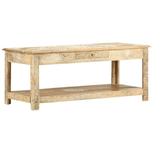 Coffee Table 110x50x45 cm Hand Painted Solid Mango Wood