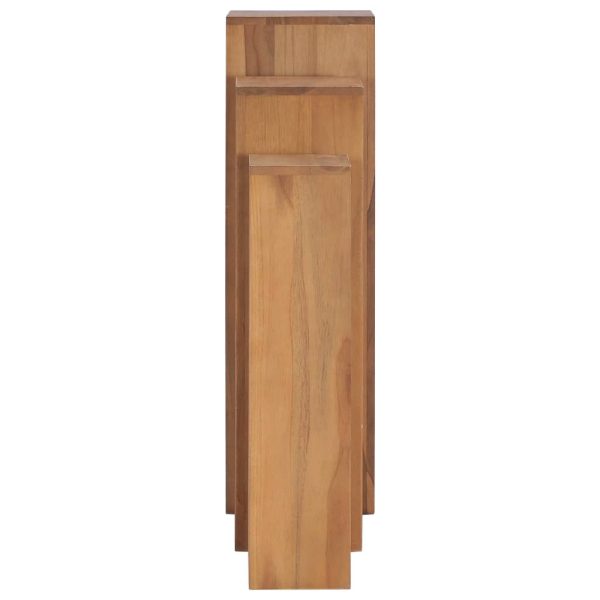 3 Piece Plant Stand Set Solid Teak Wood