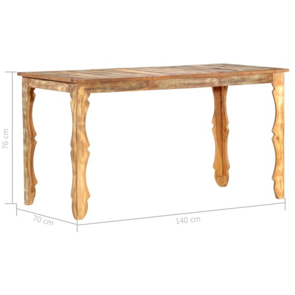 Dining Table 140x70x76 cm Solid Wood Reclaimed