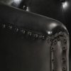 Tub Chair Real Leather – Black