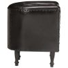 Tub Chair Real Leather – Black