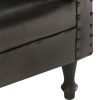 Tub Chair Real Leather – Black
