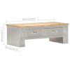 Aviator Coffee Table 100x50x36 cm Solid Mango Wood