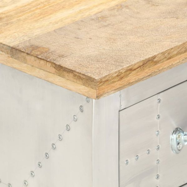 Prairie Aviator Bedside Cabinet 40x30x50 cm Solid Mango Wood