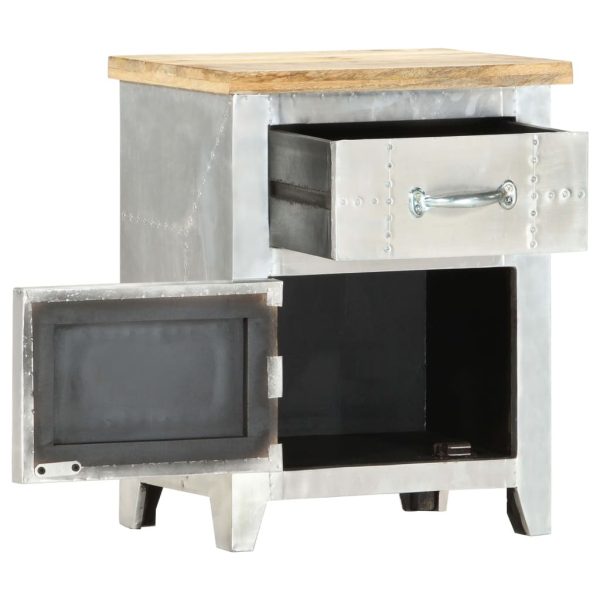 Prairie Aviator Bedside Cabinet 40x30x50 cm Solid Mango Wood
