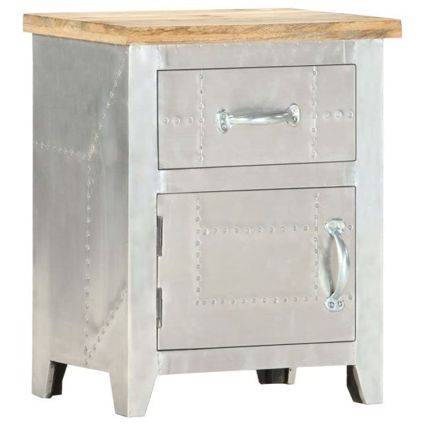 Prairie Aviator Bedside Cabinet 40x30x50 cm Solid Mango Wood