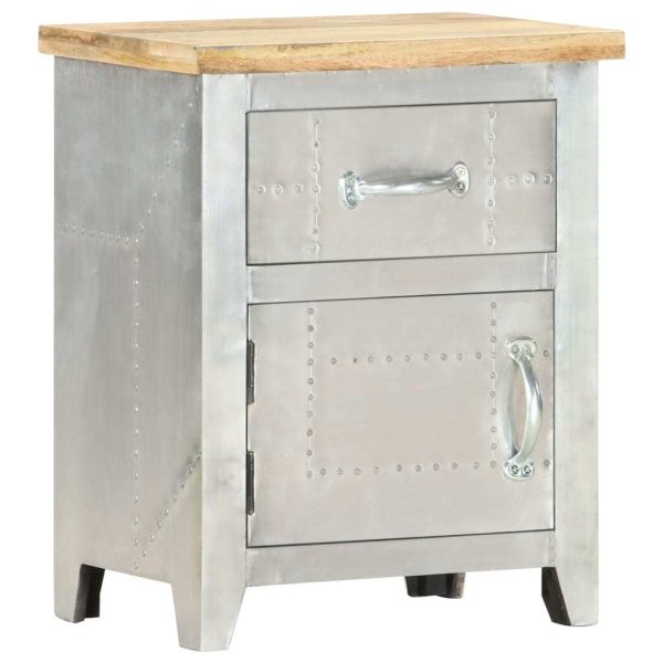 Prairie Aviator Bedside Cabinet 40x30x50 cm Solid Mango Wood