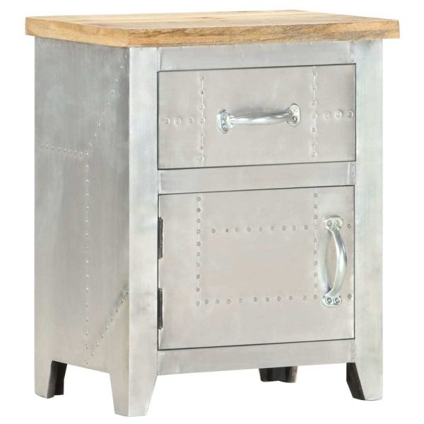 Prairie Aviator Bedside Cabinet 40x30x50 cm Solid Mango Wood