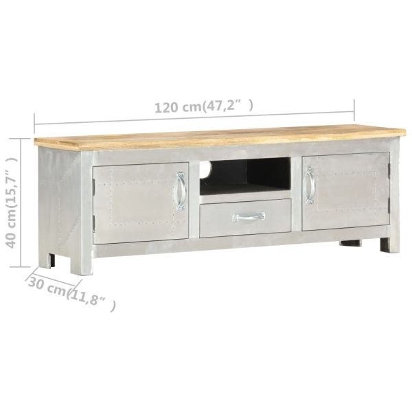 Erlanger Aviator TV Cabinet 120x30x40 cm Solid Mango Wood