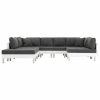 Trentham Sectional Sofa Faux Leather White