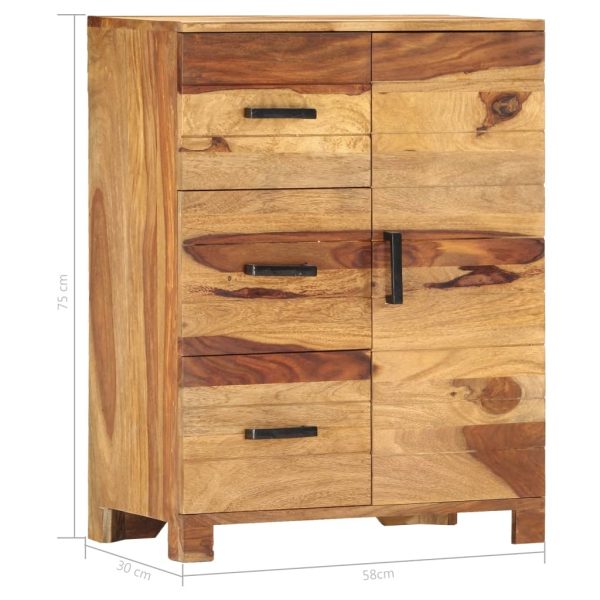 Sideboard 58x30x75 cm Solid Sheesham Wood