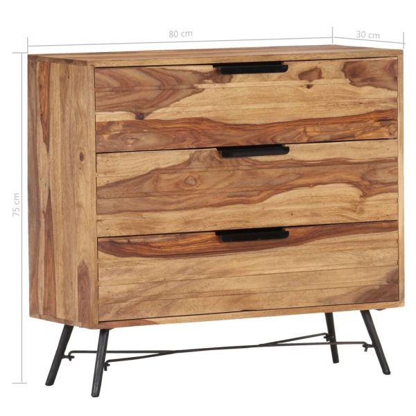 Sideboard 80x30x75 cm Solid Sheesham Wood