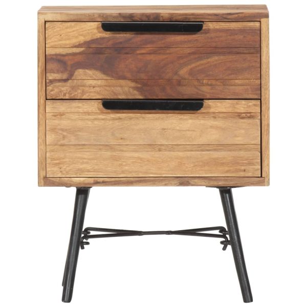 Vidalia Bedside Cabinet 40x30x50 cm Solid Sheesham Wood