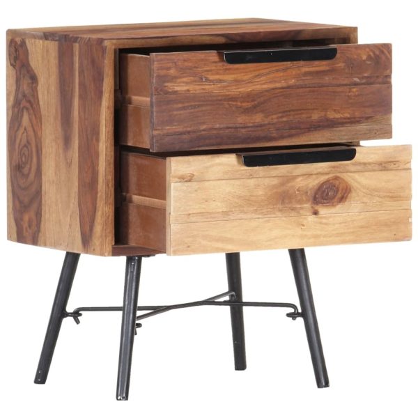 Vidalia Bedside Cabinet 40x30x50 cm Solid Sheesham Wood