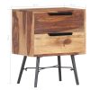 Vidalia Bedside Cabinet 40x30x50 cm Solid Sheesham Wood