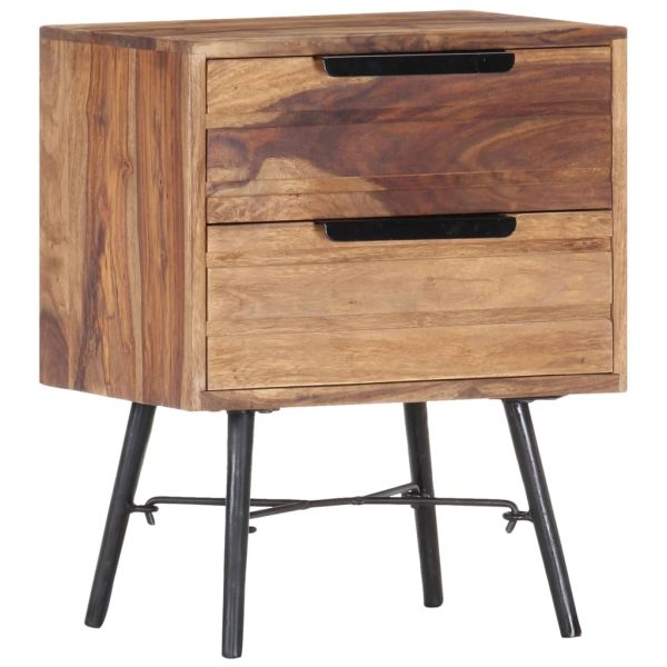 Vidalia Bedside Cabinet 40x30x50 cm Solid Sheesham Wood