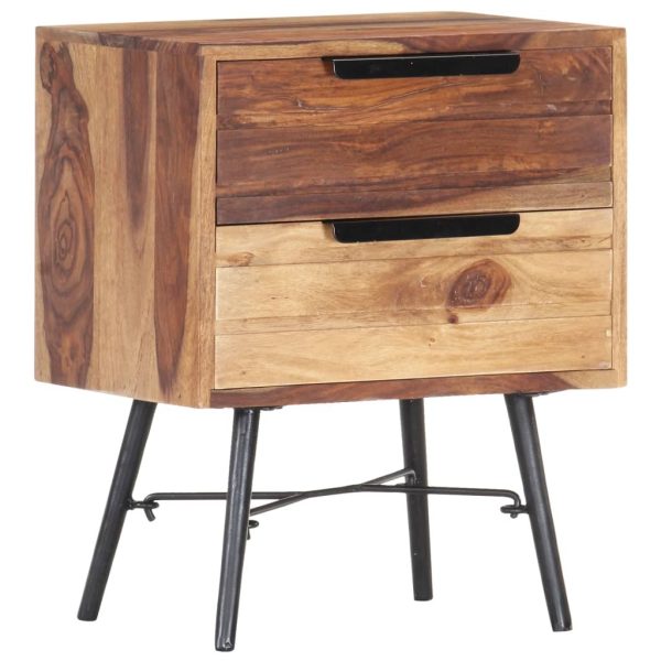 Vidalia Bedside Cabinet 40x30x50 cm Solid Sheesham Wood