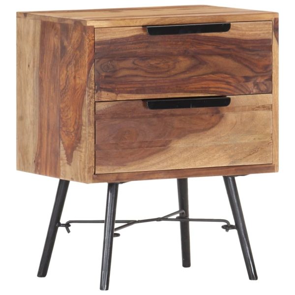 Vidalia Bedside Cabinet 40x30x50 cm Solid Sheesham Wood