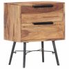 Vidalia Bedside Cabinet 40x30x50 cm Solid Sheesham Wood