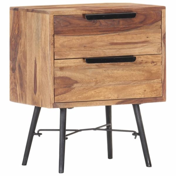 Vidalia Bedside Cabinet 40x30x50 cm Solid Sheesham Wood