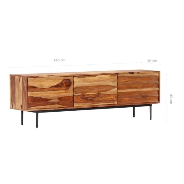 Cadillac TV Cabinet 140x30x45 cm Solid Sheesham Wood