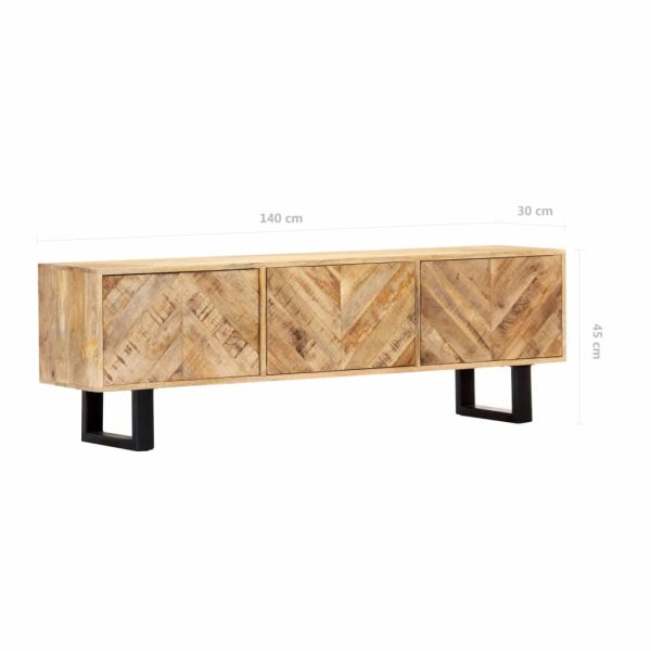 Alliance TV Cabinet 140x30x45 cm Solid Mango Wood
