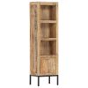 Highboard 38x30x137 cm Solid Rough Mango Wood