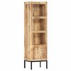 Highboard 38x30x137 cm Solid Rough Mango Wood