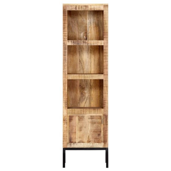 Highboard 38x30x137 cm Solid Rough Mango Wood