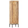 Highboard 38x30x137 cm Solid Rough Mango Wood